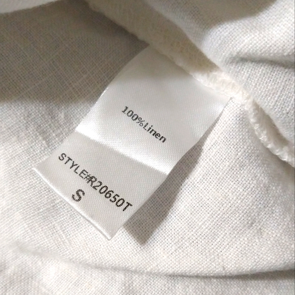 Tuckernuck Smocked Dress 100% Linen Puff Sleeves White Small S, Large L NWOT New - Picture 13 of 14